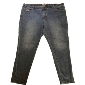 Woman Within Jeans Size 26W Blue Denim Crop 45x27